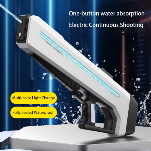 Image of Powerful Electric Water Gun with LED Lights – Automatic Continuous Shooting Water Pistol for Pool, Beach, and Outdoor Fun for Kids and Adults