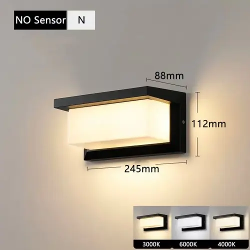 Image de Lampe Murale LED Extérieure avec Capteur de Mouvement