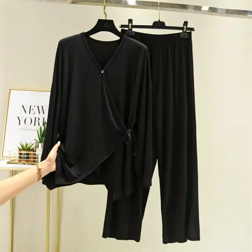 Image de Kimono Japonais Femme - Pyjama Décontracté à Manches Longues