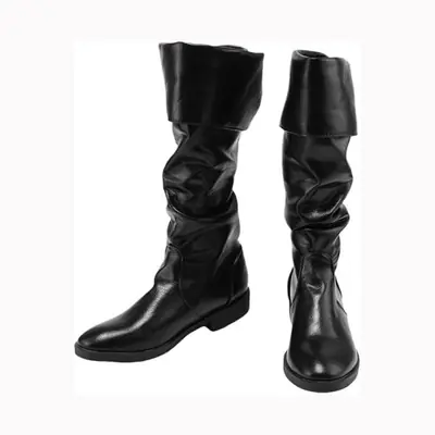 Image de Bottes de Cosplay Gothiques Mi-Mollet - Style Viking, Pirate, Chevalier