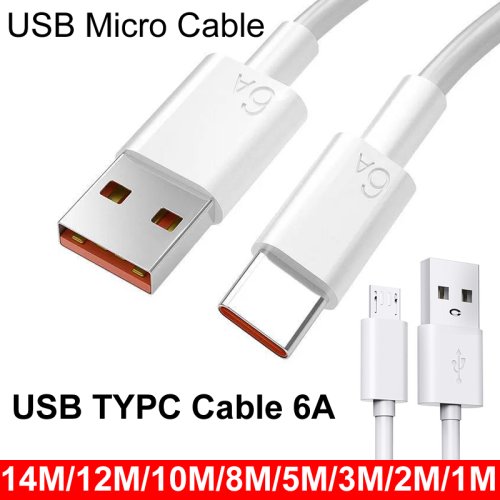 Image of High-Speed USB 3.0 Type-C to Micro USB Extension Cable with Fast Charging – Available in 1m, 2m, 3m, 5m, 8m, 10m, 12mm, 14m Lengths – Compatible with Xiaomi, Samsung, PS4, PS5, Cameras & More