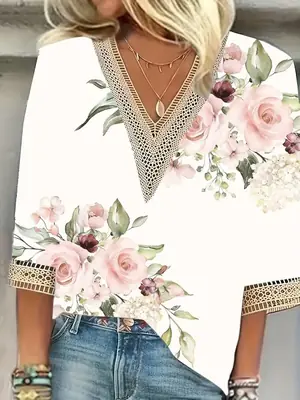 Image de Blouse Femme Élégante à Manches Longues - Style Décontracté & Chic