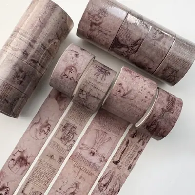 Image de Rubans Washi Rétro - Ensemble de 4 Pièces