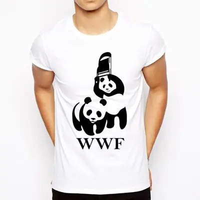 Image de T-Shirt Panda WWF Drôle - Mode Été Homme