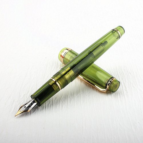 Bild von Jinhao 82 Füllfederhalter – Eleganter Acryl-Schreibstift mit Goldrand