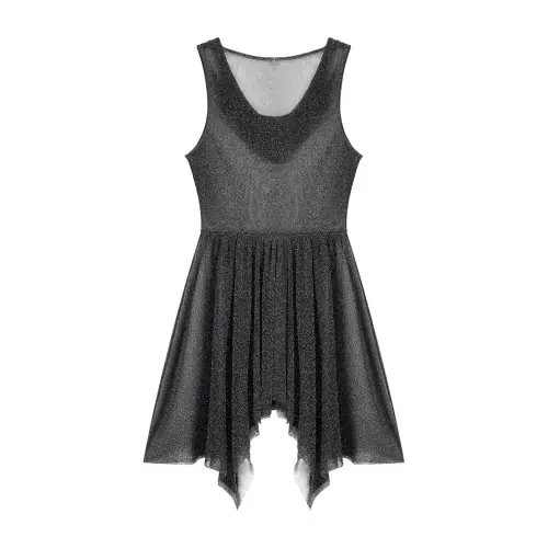 Image de Robe de Danse Élégante Scintillante Sans Manches