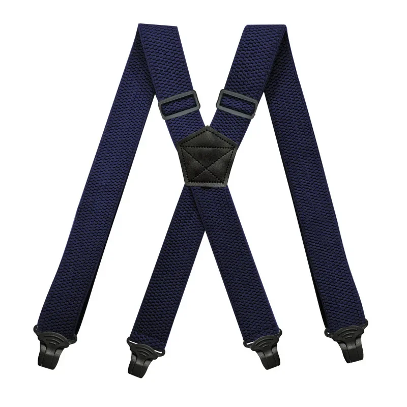 Image de Bretelles Élastiques Homme - Rayures X, 4 Clips, 5x120cm