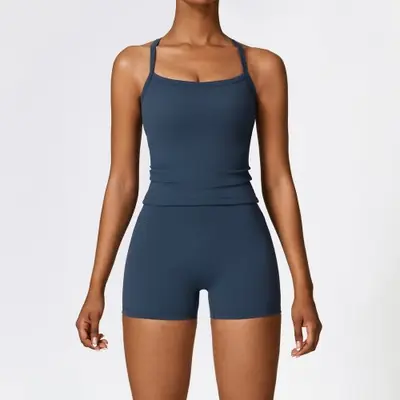 Image de Ensemble Yoga 2 Pièces Sans Couture pour Femmes