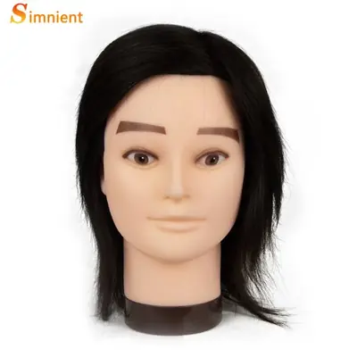 Image de Mannequin Tête Homme Cheveux Réels - Formation Coiffure & Barbe