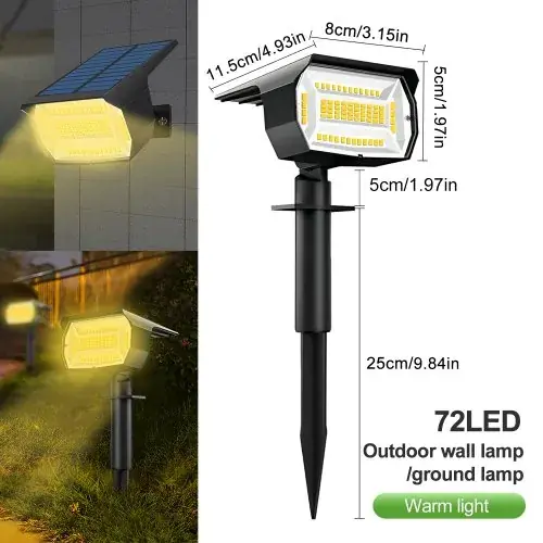 72LED chaud blanc