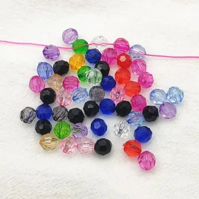 Image de Perles Acrylique Facettées - Création de Bijoux DIY