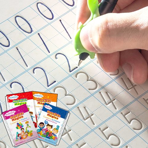 Imagen de Cuaderno Mágico 3D Montessori para Caligrafía en Español, Inglés y Francés – Libro Reutilizable con Tecnología de Escritura a Mano para Niños