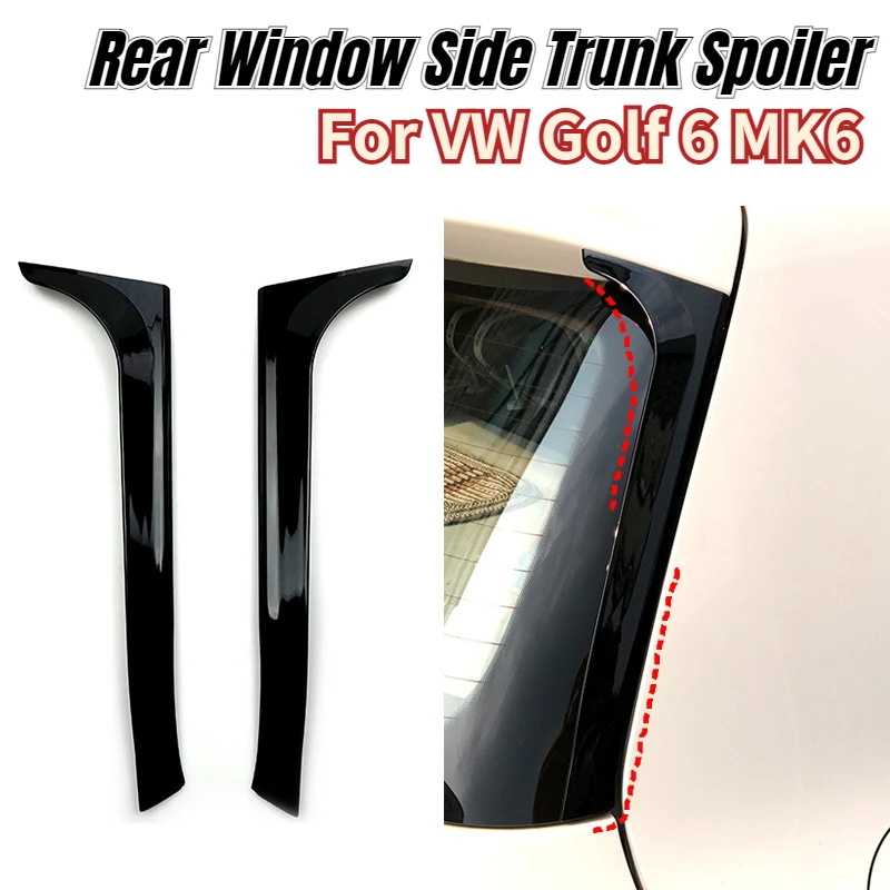 Bild von Stilvolle Heckspoiler & Canards für VW Golf 6 MK6 GTI/R – Glänzend Schwarz