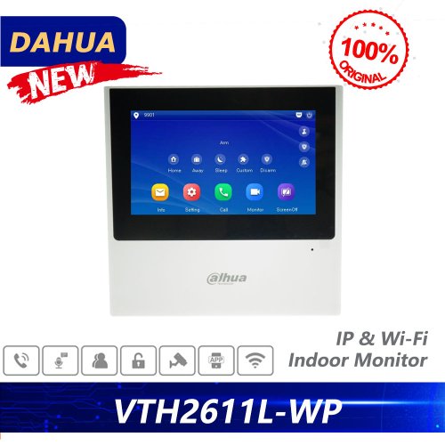 Imagen de Monitor Interior IP con Wi-Fi Dahua VTH2611L-WP, Pantalla Táctil Capacitiva de 4.3 Pulgadas TFT, Compatible con PoE para Sistemas de Seguridad y Videoportero