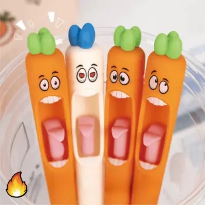 Image de Stylos Kawaii Carotte - Lot de 4
