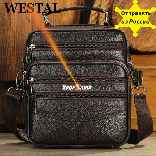 Image of Premium Men's Black Leather Crossbody Bag – Stylish Designer Messenger Bag with Camera & iPad Compartment for Everyday Use