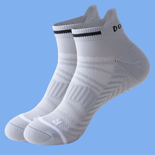 Imagen de Calcetines para correr maratón, calcetines con parte inferior de toalla gruesa para hombre y mujer, calcetines deportivos de secado rápido