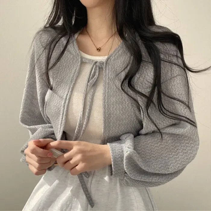 Image de Cardigan Blanc Été Protection Solaire