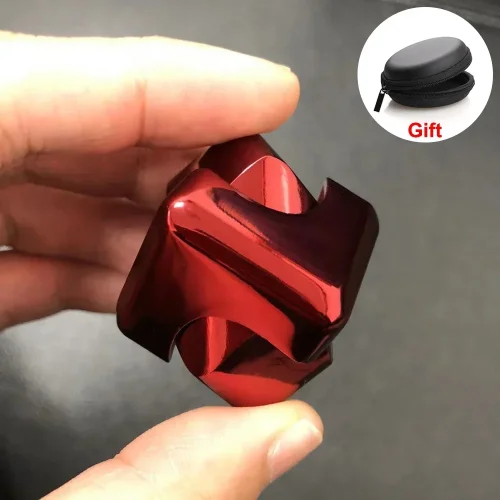 Imagen de Spinner de cubo de aleación, giroscopio para la yema del dedo, juguetes antiestrés para adultos, ofi...