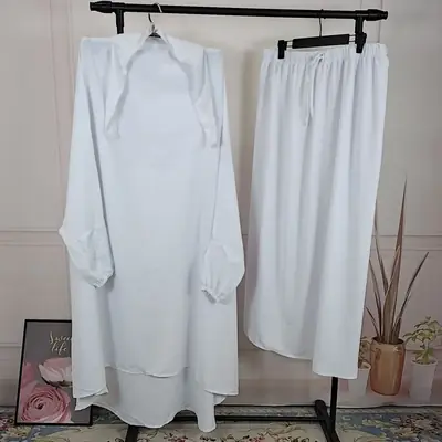 Image de Abaya Longue 2 Pièces - Robe de Prière Élégante pour Femme