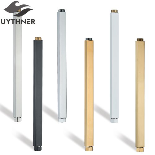 Image of Premium Shower Faucet Extension Tube in Chrome, Brushed Nickel, Gold, and Antique Brass – 40cm and 50cm Lengths for Enhanced Bathing Comfort