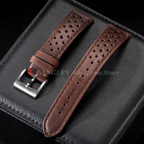 Zdjęcie Prawdziwy skórzany pasek ze skóry bydlęcej do zegarka Samsung Galaxy Watch 7 6 5 4 Miękka, oddychająca opaska na nadgarstek w stylu retro do bransoletki Seiko 18 mm 20 mm 22 mm