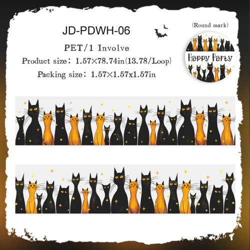 Bild von Vintage Gothic Halloween Band – Kreatives Deko-Accessoire für Partys & Journals