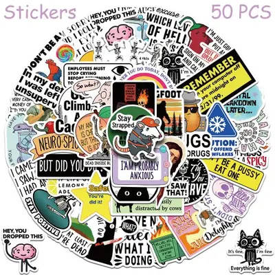 Image de Autocollants Snarky Mecloser - 50/100 Pièces