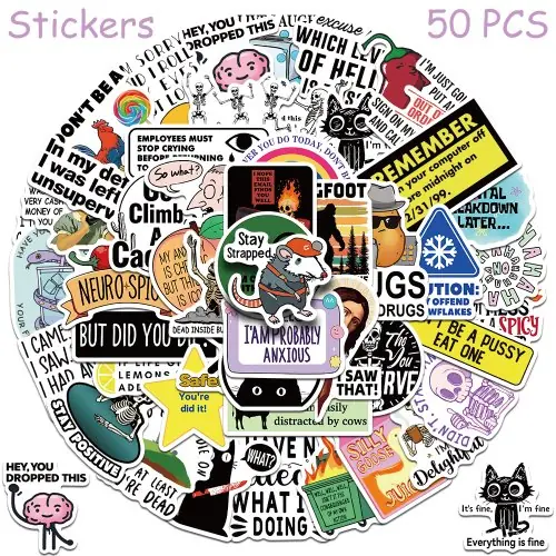 Image de Autocollants Snarky Mecloser - 50/100 Pièces