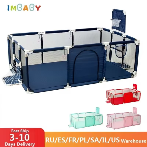 Bild von Sicherer Baby-Laufstall mit Trockenpool – Ideal für Kinder von 0-6 Jahren