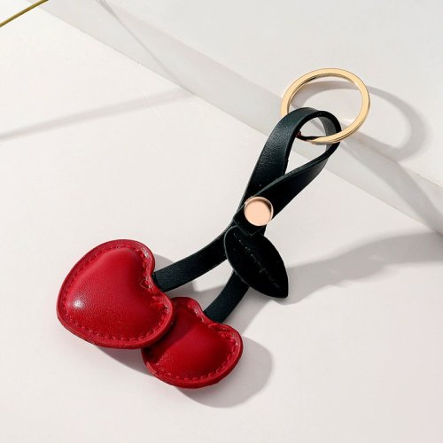 Image de Pendentif Cerise Rouge - Porte-clés Mignon pour Femmes