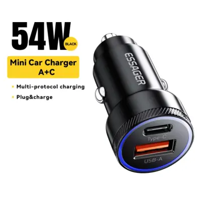 Image de Chargeur Voiture 54W USB-C Rapide pour Smartphone