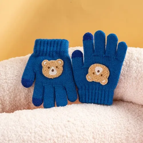 Image de Gants Hiver Enfants Ours Dessin Animé - Chauds & Tricotés