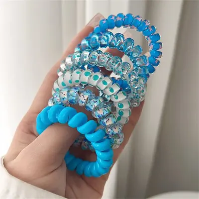 Image de Cravates en Spirale Colorées - Accessoires Cheveux Mignons pour Femmes & Filles