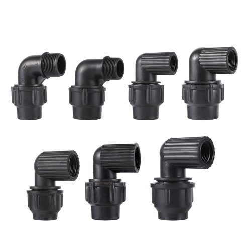 Imagen de Conector de PVC con Rosca Macho y Hembra - Codo Reductor 90° para Tubos de Agua