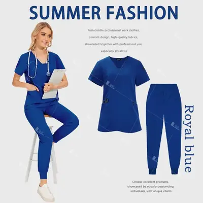 Image de Uniforme Médical Femme - Ensemble Blouse & Pantalon