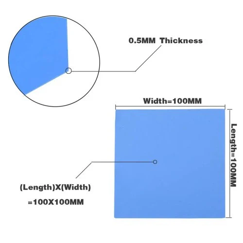 2PCS 100X0.5MM blu