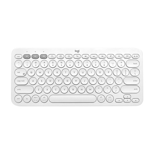 Immagine di Tastiera Wireless Logitech K380 Bluetooth Rosso – Compatibile con Tablet, iPad, PC e Dispositivi Office