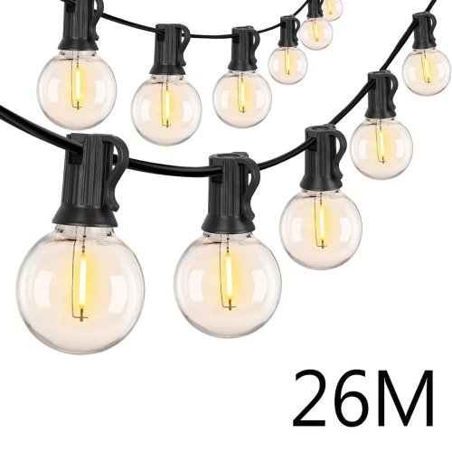 Afbeelding van Buiten LED Lichtslingers 110V/220V - G40 Festoon Fairy Lampen voor Tuin, Patio, Bruiloft, Camping en Feestdecoratie