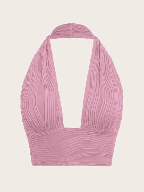 Afbeelding van Witte Backless Crop Top voor Dames – Y2K Stijl