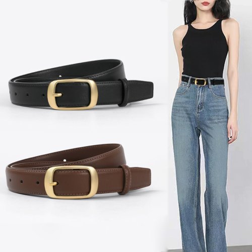 Bild von Modischer Jeansgürtel mit Edelstahl-Dornschließe – Luxuriöses Design für trendige Outfits