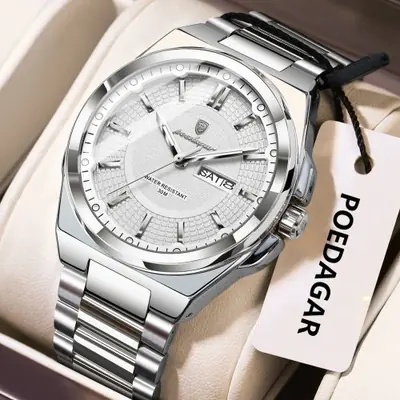 Image de Montre Homme Classique Lumineuse en Acier Inoxydable