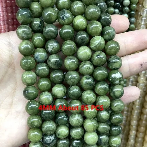 Image de Perles de Jade Vert Naturel - Pour Bracelets DIY