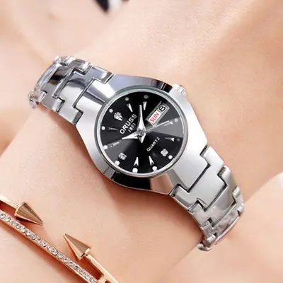 Image de Montre de Couple Élégante - Quartz Étanche en Acier Inoxydable