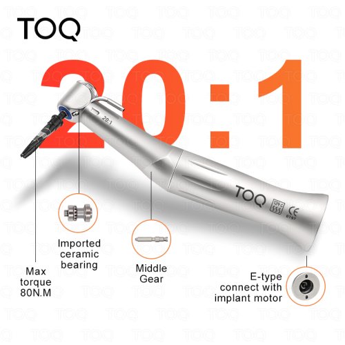 Imagen de Contraángulo Dental SG20 de Baja Velocidad con Reducción 20:1 para Implantes y Cirugía Oral - Pieza de Mano con Turbina de Aire