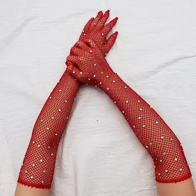 Image de Gants de Pêche Sexy en Filet - Accessoire de Cosplay & Pole Dance
