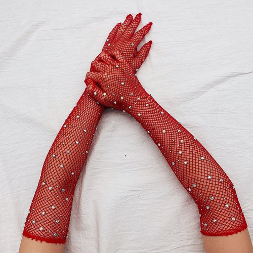 Image de Gants de Pêche Sexy en Filet - Accessoire de Cosplay & Pole Dance