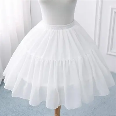 Image de Jupon Blanc à 3 Cerceaux pour Filles - Jupe Crinoline Courte