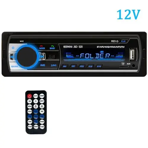 Image de Autoradio 1DIN Bluetooth MP3 USB - Stéréo Multimédia pour Voiture