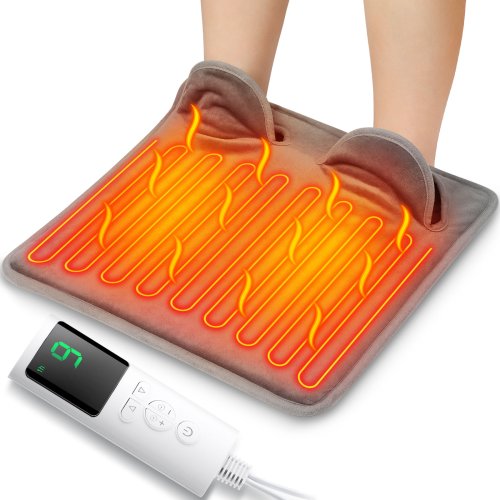 Immagine di Scaldapiedi con Riscaldamento Elettrico – Tappetino Riscaldante per Piedi e Mani, Ideale per Inverno, Uso Domestico, Ufficio, Camera da Letto e Studio